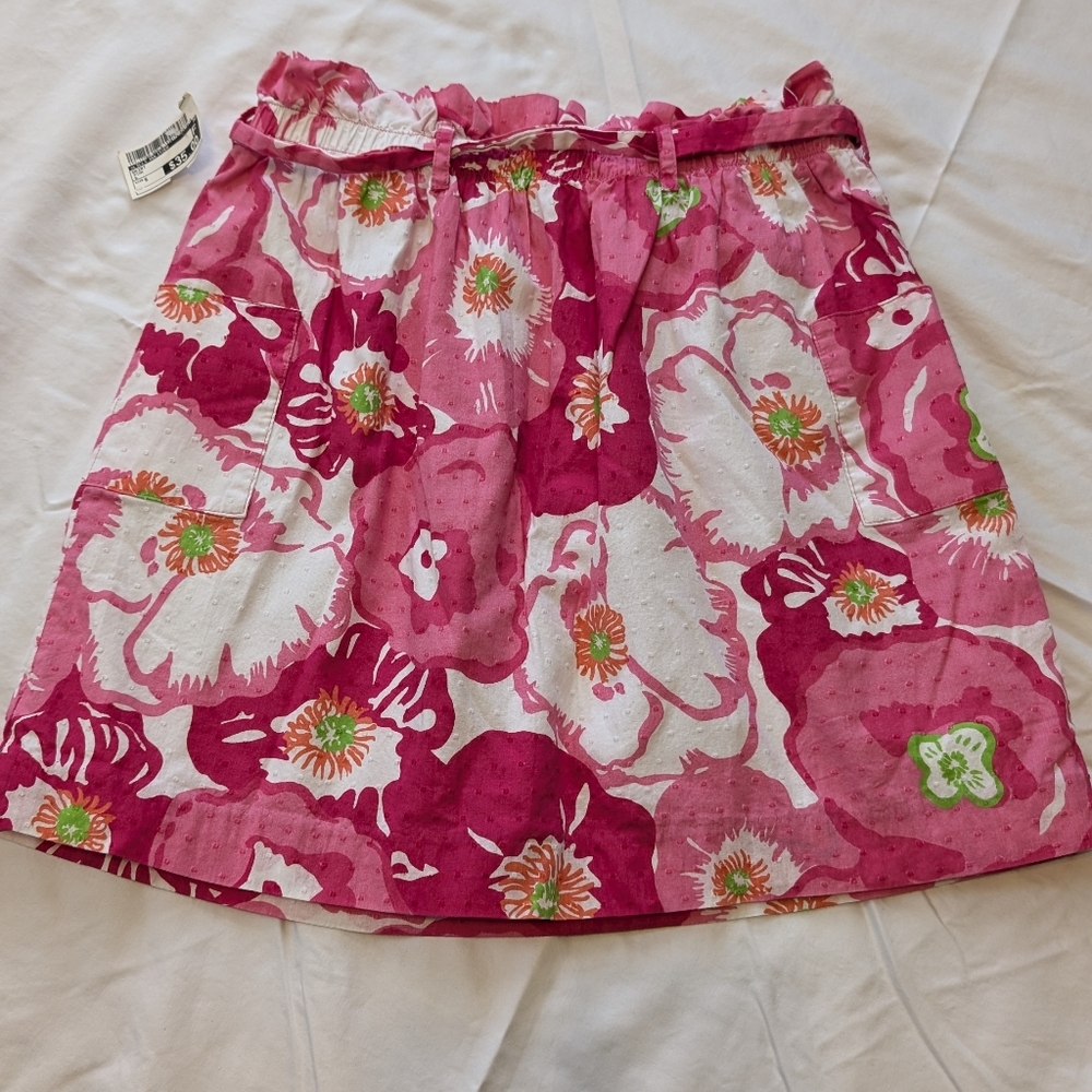 Lilly Pulitzer pink floral skirt